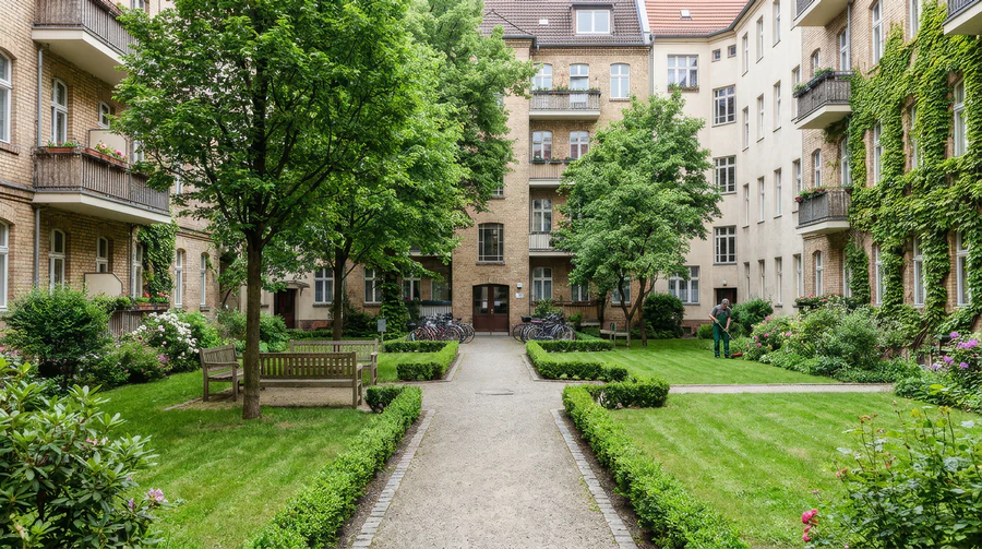 Gepflegte Berliner Wohnanlage für den Hausmeisterservice